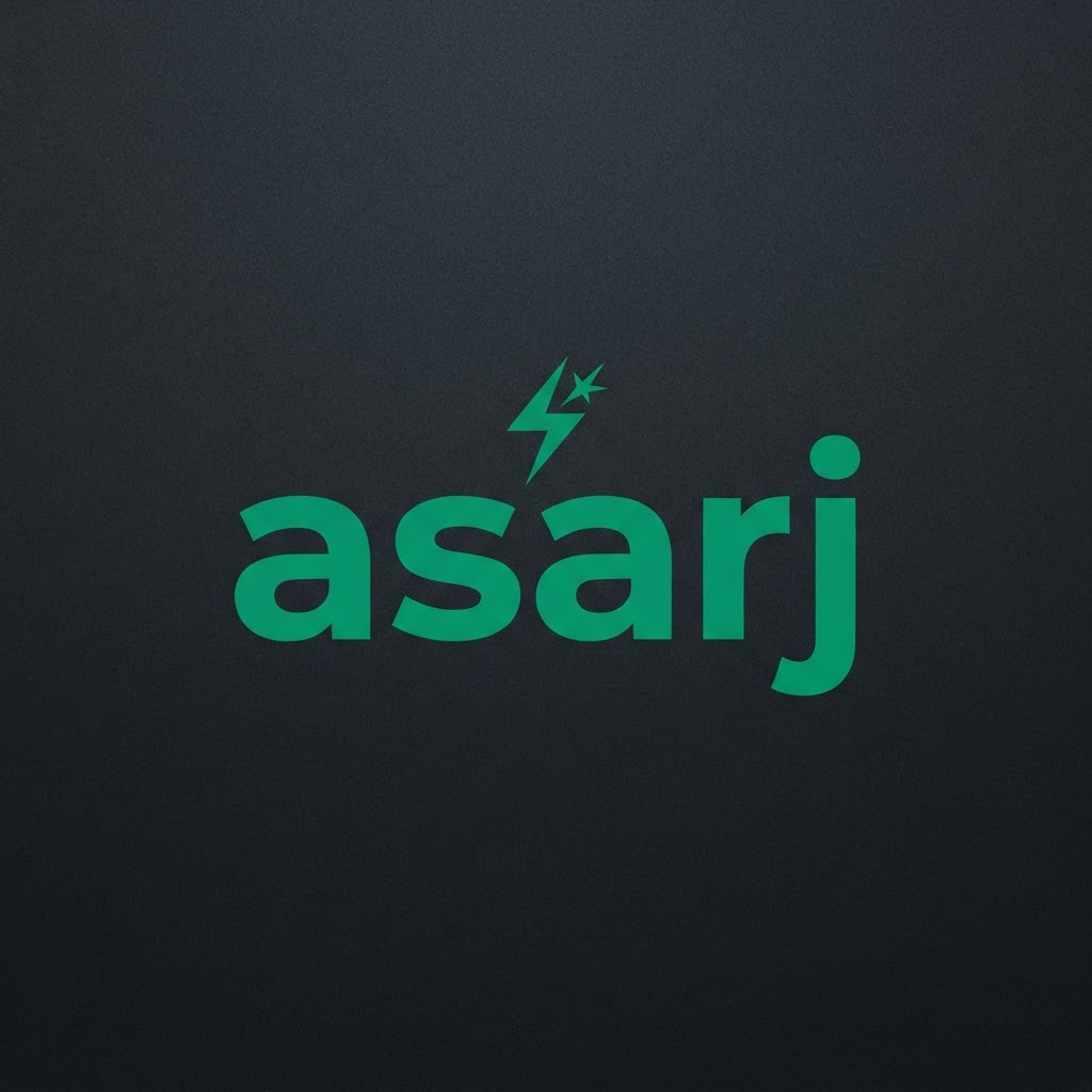 asarj için Kelime logosu konsepti